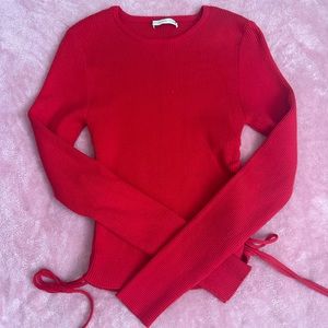 Red sweater- long sleeve shirt